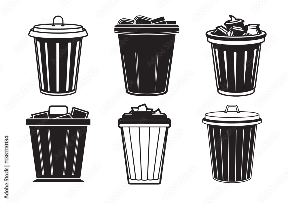 Trash silhouette Vector Trash silhouette Vector