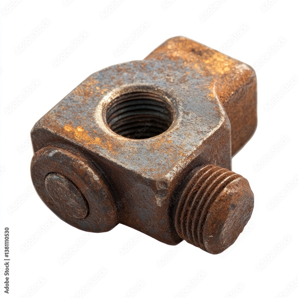 Steel object for repair isolated on white background or transparent background Steel object for repair isolated on white background or transparent background