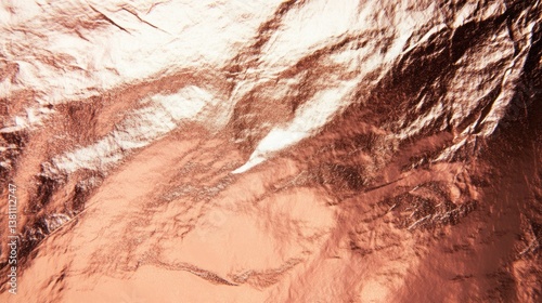 reflective copper texture with polished metallic finish