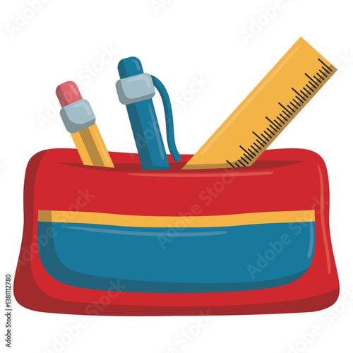 Pencil case vector illustration