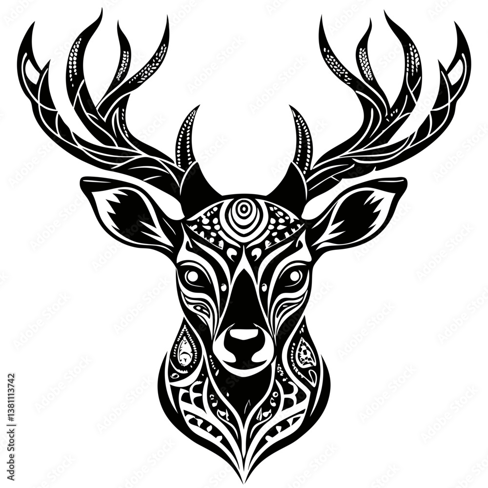 Fototapeta premium deer head silhouette