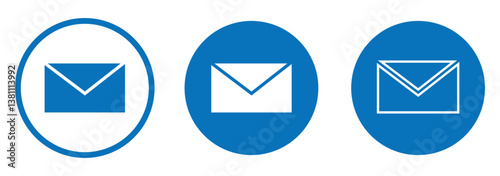 E-mail icon, mail icon set, envelope icon, Gmail.  envelope mail icon.  Mail icon button sign.