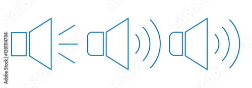 volume icon. Speaker sound symbols. Volume icon set. Sound control icons