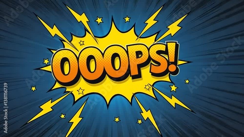 Oops! Comic Book Style Speech Bubble Graphic