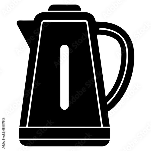electric kettle on white background