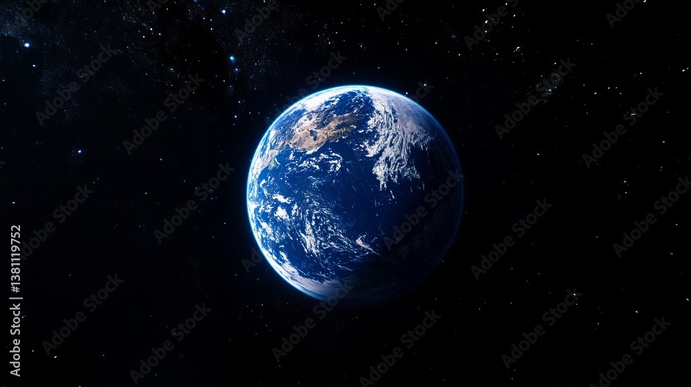Obraz premium Cosmonaut floating in space with Earth visible in the background on International Day of Human Space Flight