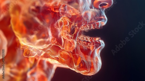 closeup of of Sjogren's syndrome affecting salivary glands