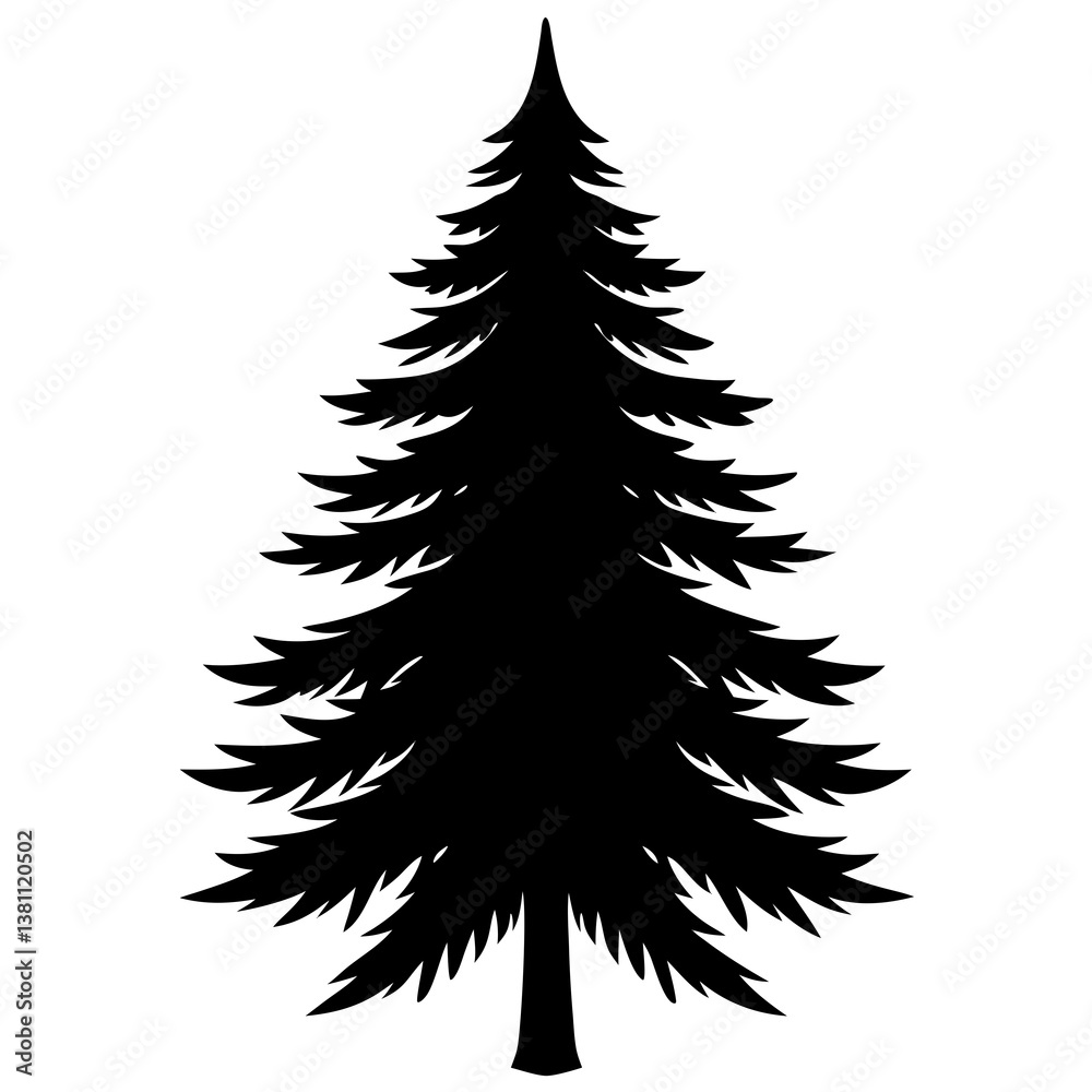 Fototapeta premium christmas tree isolated on white