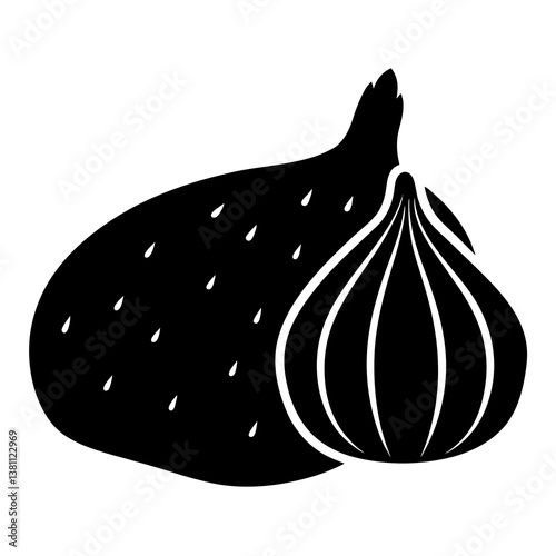 onion on a white background