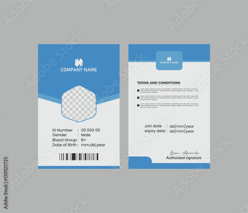 Modern id card design layout