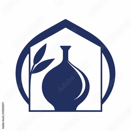vector illustration of a glass vase