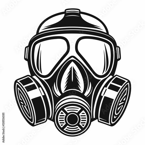 gas mask isolated on white background