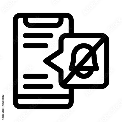 mute phone line icon