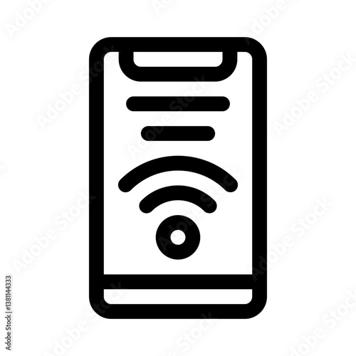 Wi Fi calling line icon