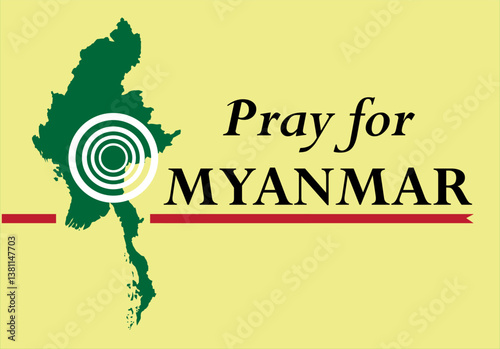 Pray for Myanmar earthquake poster