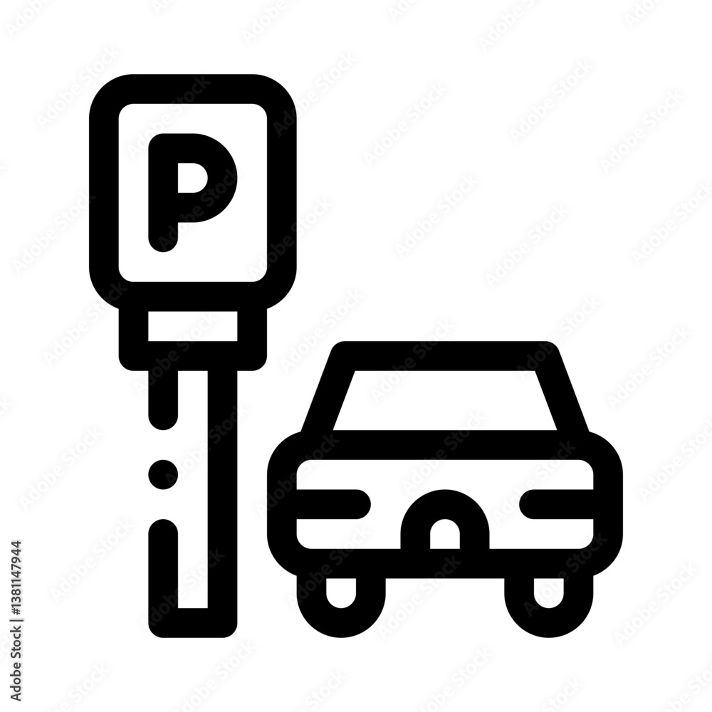 reserved parking line icon reserved parking line icon