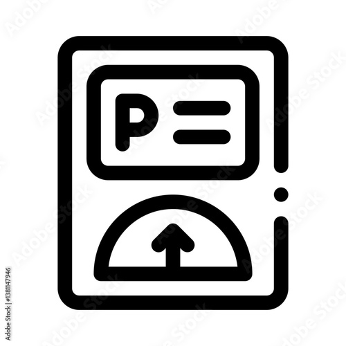 parking meter line icon