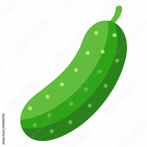 green cucumber with leaves