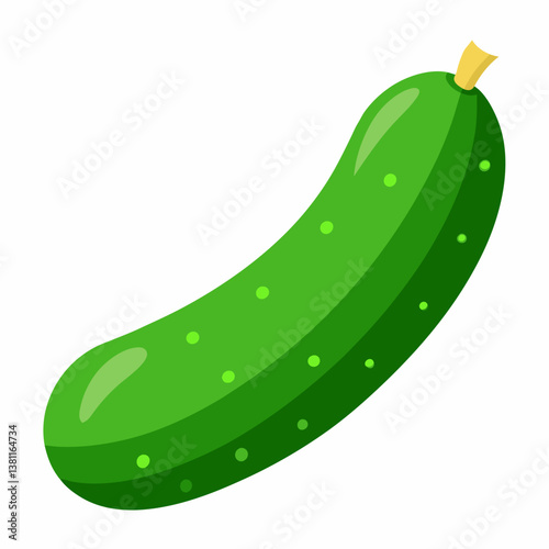 vector illustration of a cucumber
