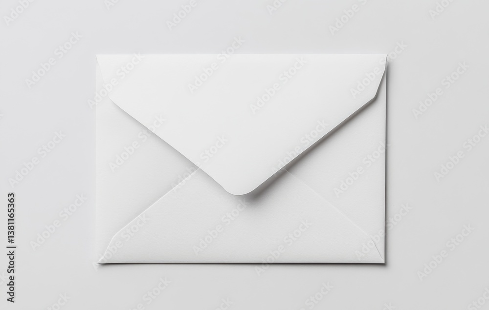 Blank White Envelope on White Background Blank White Envelope on White Background