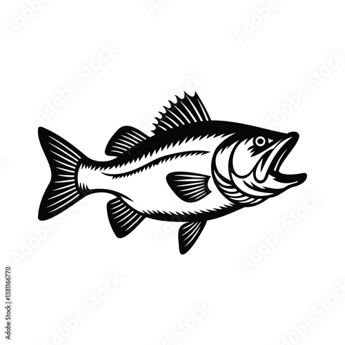 silhouette vector fish skeleton icon. Fish bone symbol. Cats food sign. spine line pictogram