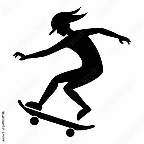 silhouette of a skateboarder