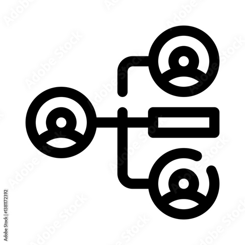 organizational chart line icon