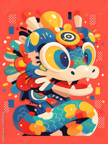 Colorful Dragon Illustration