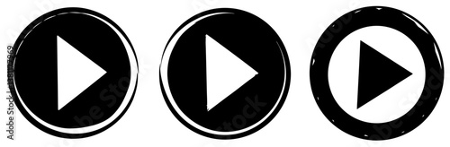 Play Button Symbol Silhouette Vector Art on White Background Free Download Play Button Symbol Silhouette Vector Art on White Background - GFXLoad
