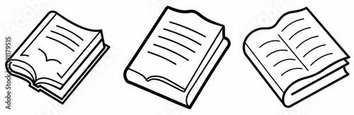  Rule Book Outline Coloring Book Page Line Art Drawing Set