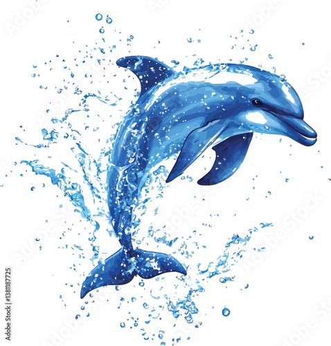 Wallpaper Mural dolphin in water Torontodigital.ca