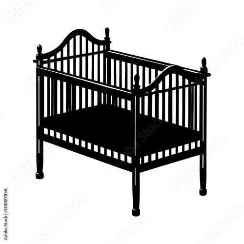 Bed in a white background