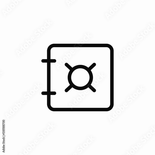 safebox storage icon sign vector
