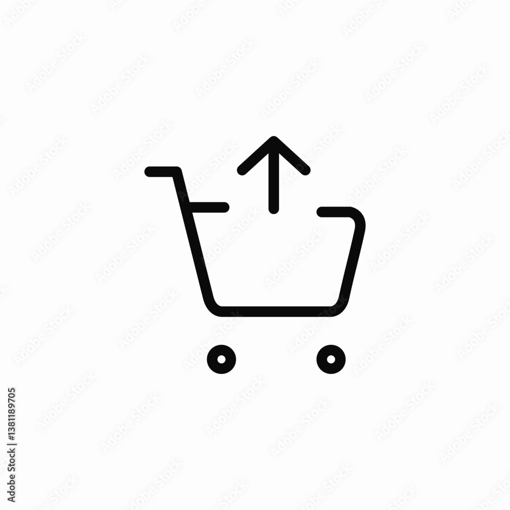 store cart extract icon sign vector store cart extract icon sign vector
