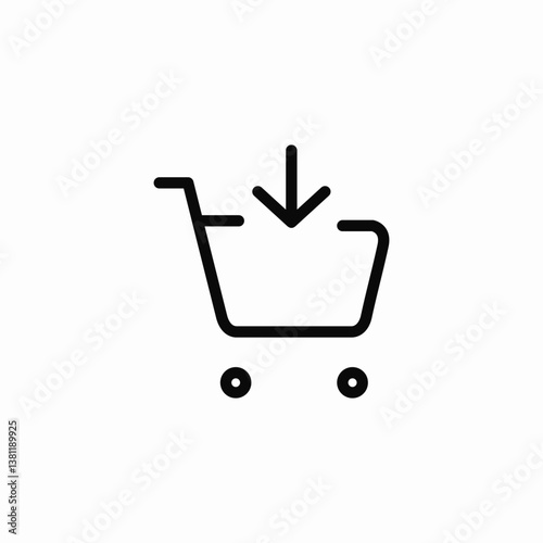 store cart insert icon sign vector
