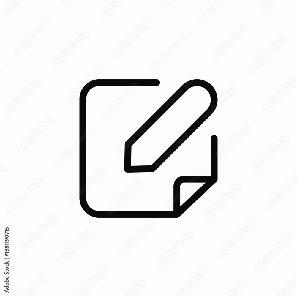 write sticky note icon sign vector write sticky note icon sign vector