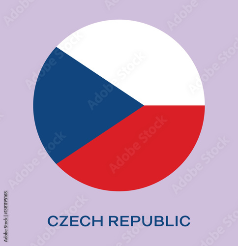 Flag Of Czech Republic, Czech Republic flag, National flag of Czech Republic..