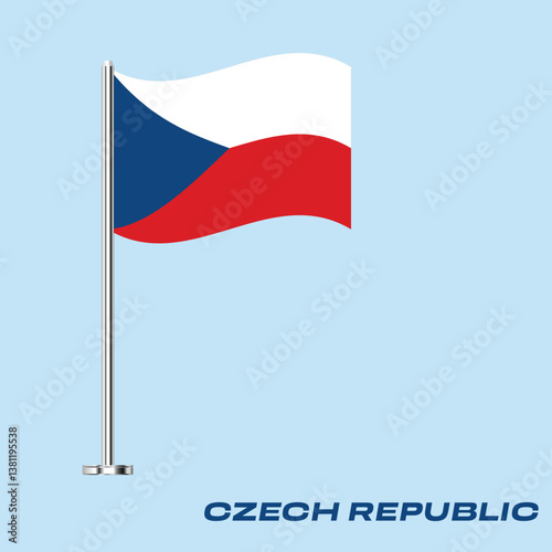 Flag Of Czech Republic, Czech Republic flag, National flag of Czech Republic. table flag of Czech Republic.