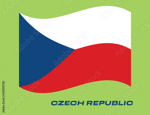 Flag Of Czech Republic, Czech Republic flag, National flag of Czech Republic..