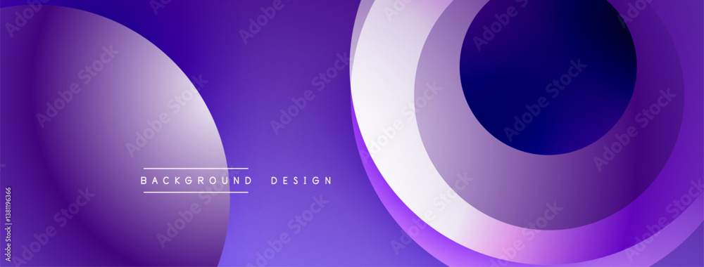 Purple gradient background with overlapping circles. Minimalist design, modern aesthetic. Smooth transitions between shades create depth. Text BACKGROUND DESIGN present. Purple gradient background with overlapping circles. Minimalist design, modern aesthetic. Smooth transitions between shades create depth. Text BACKGROUND DESIGN present.