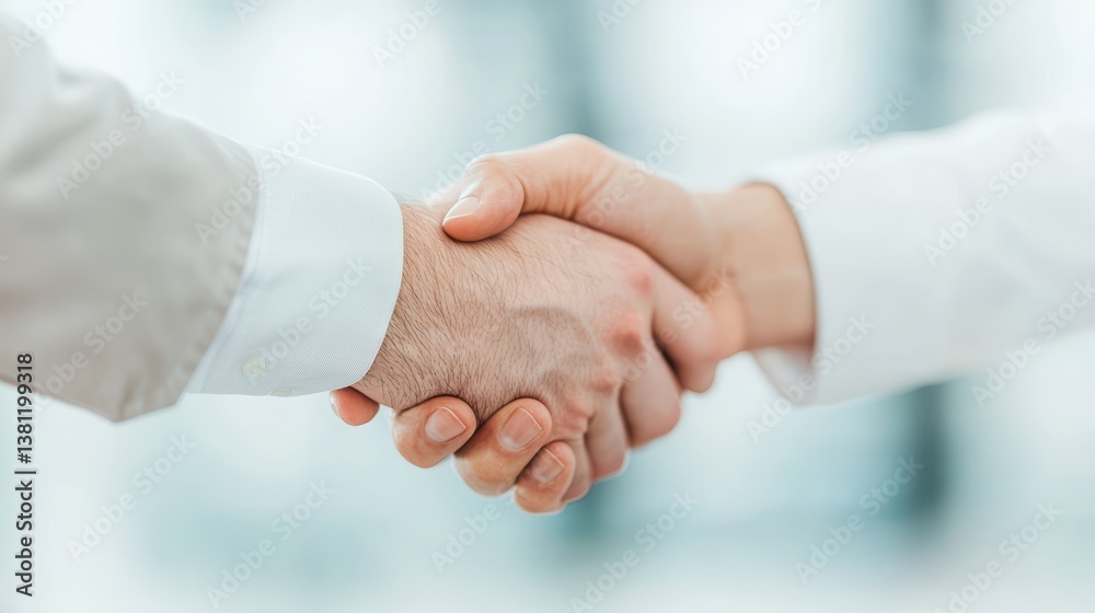 Recruitment Recruiter shaking hands with a new employee after a successful interview. Recruitment Recruiter shaking hands with a new employee after a successful interview.
