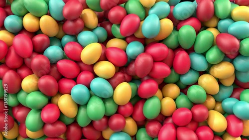 Bright Colored Easter Egg Animated Video Transition from edges in from edges out With Alpha Channel 