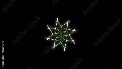 Set of various accents animated line elements on transparent