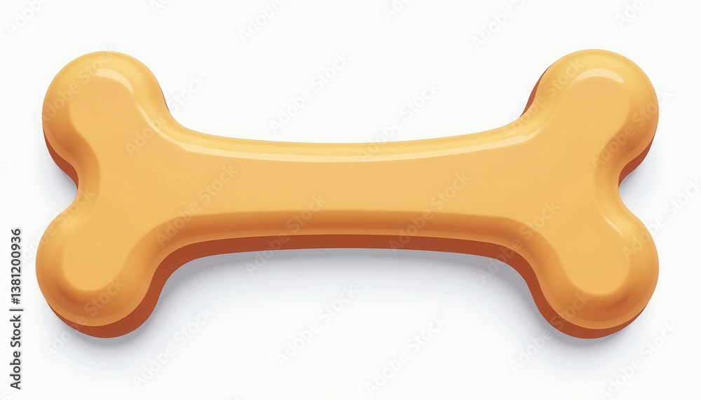 Glossy Yellow BoneShaped Object on White Background Unique Art Piece. A yellow bone shaped object on a white background. Glossy Yellow BoneShaped Object on White Background Unique Art Piece. A yellow bone shaped object on a white background.
