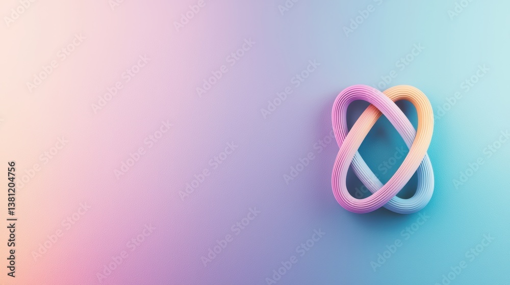 Naklejka premium Partnership Creative geometric shapes interlocking to represent synergy and mutual support