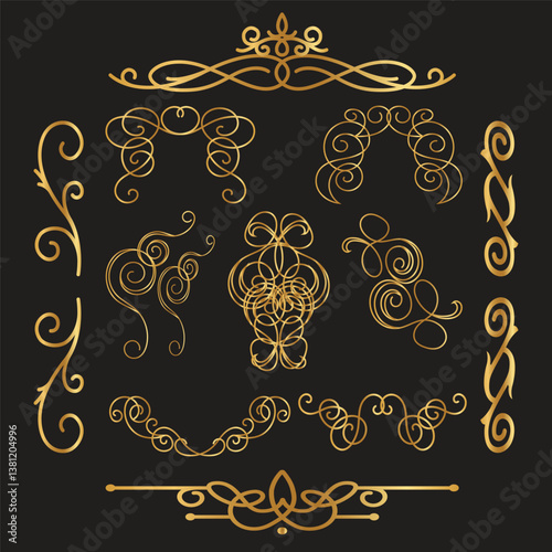 ornaments gold icons