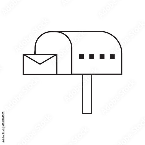 post box icon logo vector design