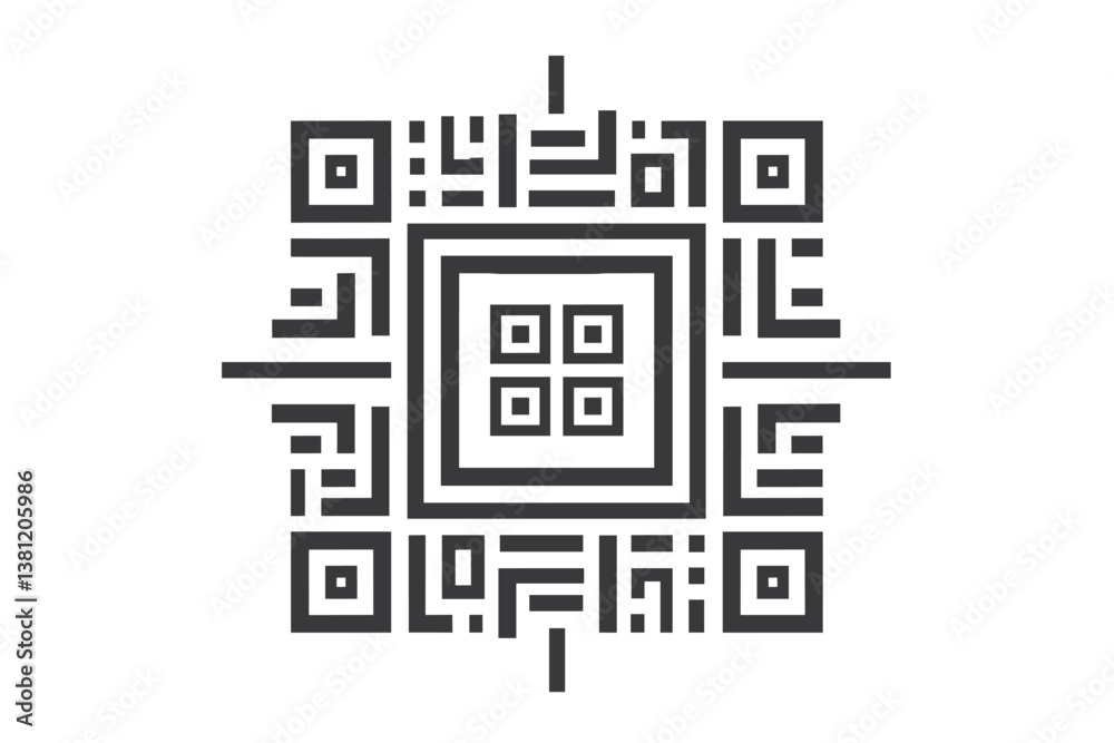 Qr code icon, vector graphics Qr code icon, vector graphics