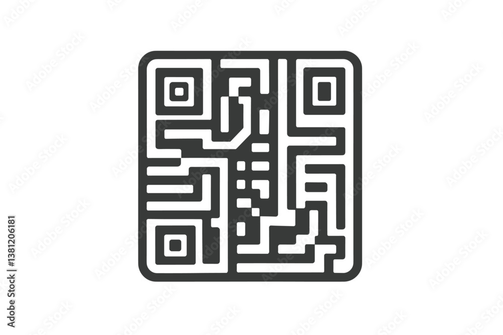 Qr code icon, vector graphics Qr code icon, vector graphics