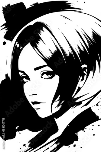 Black and White Vector Illustrations – Portraits, Nature, Animals, and Urban Sketches